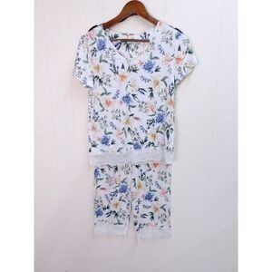 Charter Club Intimates XS Floral Print‎ V Neck Pajama Set /#9185